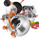 Set de ollas 116 piezas de acero inoxidable + ¡ENVÍO GRATIS!😱
