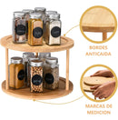 DuoSpin Bambu 360 -  Organizador De Cocina Giratorio 2 niveles
