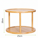DuoSpin Bambu 360 -  Organizador De Cocina Giratorio 2 niveles